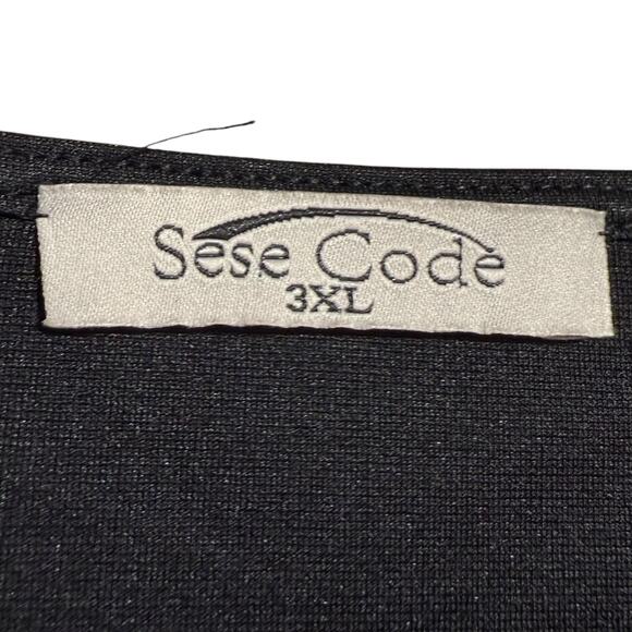 SeSe Code Black dress with back sheer shawl attached - 3XL - Picture 4 of 4